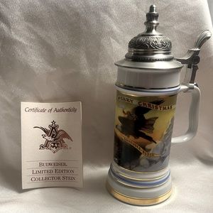 Vintage Anheuser-Busch Holiday Collection 1990 “Berninghaus” Porcelain‎ Stein